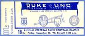 1970 UNC-Duke Freshman Game Stub