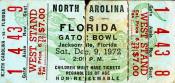 1972 UNC-Florida Ticket Stub