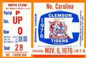 1976 Clemson Stub