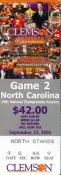 2006 UNC-Clemson Ticket Stub