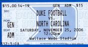 2006 UNC-Duke Ticket Stub 1