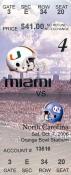 2006 UNC-Miami Ticket Stub