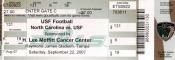 2007-09-22 UNC-South Florida Ticket Stub 2